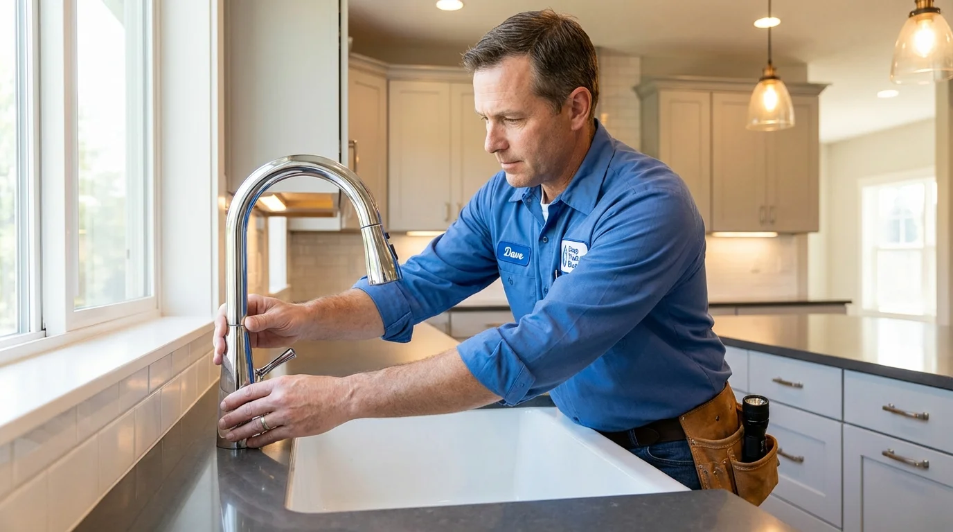 Kitchen faucet installation by Johns Plumbing LLC in Perrysburg